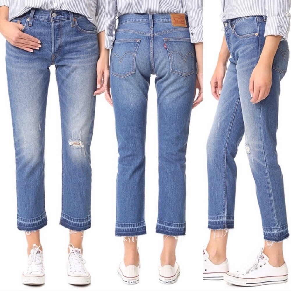 LEVI’S High Waisted Blue Jeans Size 24